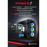 Game Garaj Titan R1 Amd R7 7800X3D RTX5080 32GB Ram 1tb SSD 360MM Sıvı Soğt Freedos Oyuncu Oem Paket - Siyah - Monitör Yok