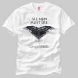 Game Of Thrones: All Men Must Die Erkek Tişört - XS - Beyaz