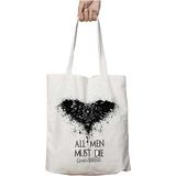 Game Of Thrones All Men Must Die Iki Taraf Kalıcı Yıkanabilir Okul Plaj Omuz Bez Çanta