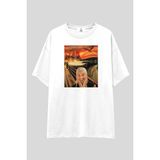 Game Of Thrones "daenerys The Scream" Oversize T-Shirt | Unisex %100 Pamuk Özel Tasarım Tee - Beyaz
