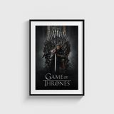 Game of Thrones Dizi Posteri Tablo Çerçeveli Poster Duvar Dekorasyonu - 50 x 70 - Siyah Çerçeveli