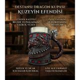 Game Of Thrones Ejderha Çelik Kupa Bardak Etrafını Saran Ejderha Kabartması Ve Kırmızı Taş Sıcak Soğuk İçecek Bardağı, İç Hazneli Kapasiteli Büyük Bardak