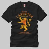 Game Of Thrones: House Lannister Erkek Tişört - XL - Siyah
