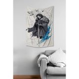Game of Thrones John Snow Desenli Duvar Örtüsü Duvar Halısı Tapestry Süetimsi Dokulu%100 Polyester Kumaş