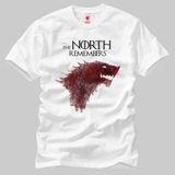 Game Of Thrones: North Remember Erkek Tişört - XS - Beyaz