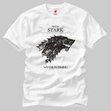 Game Of Thrones: Winter Is Coming Glass Erkek Tişört - XXL - Beyaz