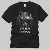 Game Of Thrones: Winter Is Coming Wolf Erkek Tişört - XL - Siyah