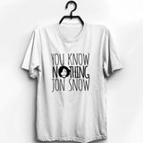 Game Of Thrones, You Know Nothing Jon Snow, Dizi Tişört - Beyaz