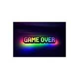 Game Over RGB Işıklı Ahşap Tabela 50x30 cm Kumandalı Arkadan Aydınlatmalı Gamer Duvar Dekoru yadiahşapışık5