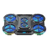 Gameagle 6 Fanlı RGB Notebook Soğutucu, 9-17 İnç Laptop Uyumlu, 7 Kademeli Yükseklik Ayarı, Dijital Ekran Kontrollü, 142CFM Güçlü Hava Akışı, Sessiz Çalışma ve Şık 10 Farklı Işık Modu Desteği EA-04