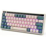 Gameagle 64 Tuşlu RGB 3 Modlu Gaming Klavye Bluetooth + 2.4g + Type-C Şarjlı Anti Ghosting, N-Key Rollover Oyuncu Klavyesi - Blue Switch - Mavi - Beyaz