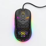 Gameagle Kablolu RGB Gaming Mouse, 12800 DPI, 69g Ultra Hafif, Petek Gövde, 5 Milyon Tıklama Ömürlü, Instant 825 Optik Sensör, Örgü Kablolu Oyuncu Mouse MO-18 (Siyah)