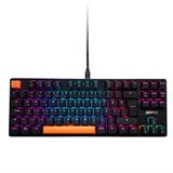 Gameagle Mekanik Hissiyatlı Kablolu RGB Gaming Klavye, 87 Tuşlu Tenkeyless Kompakt Tasarım Oyuncu Klavyesi, FPS Oyuncu Ekipmanı, Siyah - Kırmızı Switch Oyuncu Klavyesi KB-03
