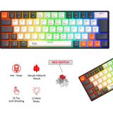 Gameagle Neopulse Oyuncu Klavyesi Mekanik Klavye Gaming Klavye Red Switch Rainbow 63 Tuşlu Gasket Klavye Mini 12MOD Beyaz