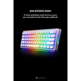 Gameagle Poseidon Mini Rgb Aydınlatmalı Mekanik Puding Tuşlu Oyuncu Klavyesi Gaming Klavye Red Switch Double Shot Full Anti-Ghosting Klavye - Siyah