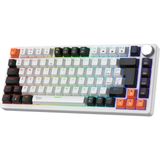 Gameagle Strike Compact V2 Rainbow Kablolu Tr Layout Mekanik Oyuncu Klavyesi - Blue Switch - Beyaz