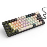 Gameagle%60 Kompakt Kablolu RGB Gaming Klavye, 16 Modlu RGB Renk, Double Shot Tuşlu, 21 Key Rollover Destekli, Taşınabilir Ergonomik Tasarım, Sessiz Tuşlu Mini Kırmızı Switch Oyuncu Klavyesi KB-05