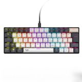 Gameagle%60 RGB Gaming Mekanik Klavye, ABS Gövde, 25 Tuş Anti-Ghosting, 50 Milyon Basım, Double Shot Tuş, Örgü Kablo, Değiştirilebilir Tuşlar, Siyah - Beyaz Mavi Switch KB-06 (Siyah - Beyaz)
