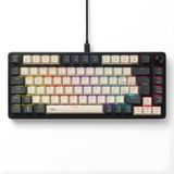 Gameagle%75 RGB Mekanik Gaming Klavye, Full Anti-Ghosting, Dayanıklı ABS Gövde, Örgü Kablolu, Hot Swap, Silinmez Double Shot Tuşlar, 82 Tuşlu Mekanik Oyuncu Klavyesi Mavi Switch KB-09 (Siyah - Beyaz)