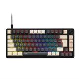 Gameagle%75 RGB Mekanik Gaming Klavye, Full Anti-Ghosting, Dayanıklı ABS Gövde, Örgü Kablolu, Hot Swap, Silinmez Double Shot Tuşlar, 82 Tuşlu Mekanik Oyuncu Klavyesi Mavi Switch KB-10 (Beyaz - Siyah)
