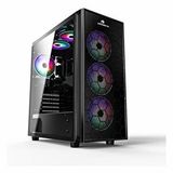 GAMEBOOSTER Gamebooster Gb-x51 Usb 3.2 Rgb Atx Mid Tower Siyah Kasa Parlak Siyah