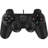 Gamebooster GB-J18 USB Kablolu Oyun Kolu, Çift Titreşim Motorlu, Ergonomik Siyah Tasarım, Pc ve Ps3 Uyumlu Gamepad