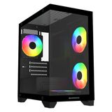 GameBooster GB-M6001B Rainbow Fanlı Siyah 600 W Micro ATX Gaming Bilgisayar Kasası