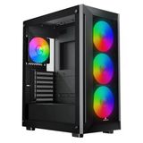 Gamebooster Raıder E651b 650W 80+ Usb 3.0 Mesh 4*Rainbow Fanlı Mid-T E-Atx Gaming Siyah Kasa K08 Black