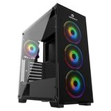 GAMEBOOSTERGB-PE05B 600W 80+ Usb3.0 Full Siyah Tempered Glass Rgb Fanlı Kasa - Siyah - Beyaz - yok