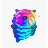 Gameforce Beyaz 7R Pro Seri 4 Lü Set Rainbow Işıklı Sessiz 120Mm Kasa Fanı