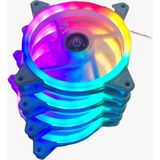 Gameforce Beyaz 7r Pro Seri 4’lü Set Rainbow Işıklı Sessiz 120MM Kasa Fanı