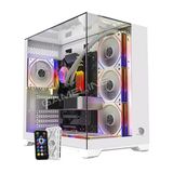 Gameline Carısma 7x Argb Kumandalı Fan Topglass Usb 3.0 Gaming Bilgisayar Kasası Beyaz