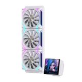 GAMELİNE DP-01 4" Büyük LCD Ekranlı 360mm ARGB İşlemci Sıvı Soğutma Beyaz