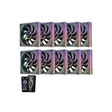 GAMELİNE FRESH x1 10'LU SET KUMANDALI ARGB 120MM Kasa Fanı 6 PİN Siyah