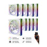 GAMELİNE FRESH x1 10'LU SET KUMANDALI ARGB PWM 120MM Kasa Fanı Beyaz
