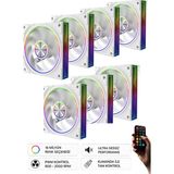 Gameline FRESH X1 7’li Set 120mm ARGB PWM Kasa Fanı Beyaz – Kumandalı RGB Gaming Fan Seti
