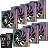 Gameline Fresh X1 7'li Set Kumandalı Argb 120MM Kasa Fanı 6 Pin Siyah
