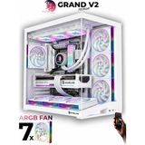 Gameline Leon V2 Grand Premium 7x ARGB PWM Fan Ultra Airflow ATX Gaming Bilgisayar Kasası Beyaz
