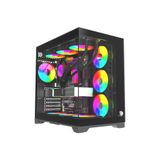 Gameline Robust Premium 7x Rgb Fanlı USB 3.0 Type-C Gaming Bilgisayar Kasası Siyah