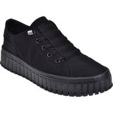 Gamelu Kalın Taban Kadın Spor Ayakkabı Sneaker Ek-Canvas-Z Siyah