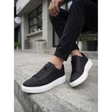 Gamelu Nevermınd Erkek Bez Memory Foam Sneaker Ayakkabı - Siyah