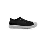 Gamelu Vigor Lastikli Memory Foam Taban Paraşüt Kumaş Sneaker Erkek Spor Ayakkabı - Siyah-Beyaz