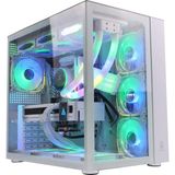 Gamemaster F-7 Beyaz Bilgisayar Kasası 7x RGB Fanlı Şeffaf Yan Panel ile Oyun Deneyimi