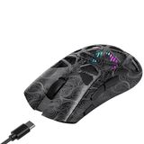 Gamenote MS1043WB Kablosuz Gaming Mouse – 24K DPI, 2.4GHz + BT5.3 + Type-C, Hafif Tasarım, RGB (Siyah)