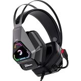 GAMEPOWER Fujin USB Oyun Kulaklığı - 7.1 Sanal Surround Ses, 50MM Sürücülere Sahip Kablolu RGB Led Kulaklıklar, Konforlu Tasarım, 360 Mekansal Ses, Gürültü Önleyici Mikrofon PC, Dizüstü Bilgisayar