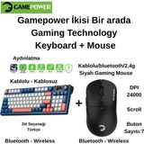 Gamepower Gasket Elite x Rgb Kablolu/kablosuz Oyuncu Klavye + Mouse Ikisi Bir Arada Gaming - Çok Renkli