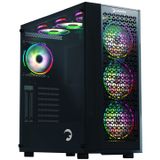 GamePower Savagis 550W 80+ Bronze ATX 4 ARGB Fan Temperli Cam Gaming Kasa Siyah