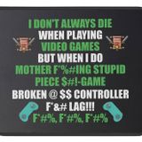Gamer Heartbeat I Don't Always Die Playing Video Mouse Pad - Erkekler ve Erkekler için Komik Oyun Hediyeleri - Oyuncular için Fare Altlığı - Bilgisayar Dizüstü Bilgisayar için Oyun Mousepad 22,5 cm