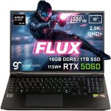 GameRaider FLUX GR16 AMD Ryzen 9-8940HX 16GB DDR5 1TB SSD RTX 5060 8GB 115W 16 inç 2.5K QHD+ 180Hz FreeDos Gaming Laptop - 1 TB - 16 GB