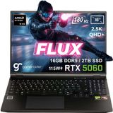 GameRaider FLUX GR16 AMD Ryzen 9-8940HX 16GB DDR5 2TB SSD RTX 5060 8GB 115W 16 inç 2.5K QHD+ 180Hz FreeDos Gaming Laptop - 2 TB - 16 GB